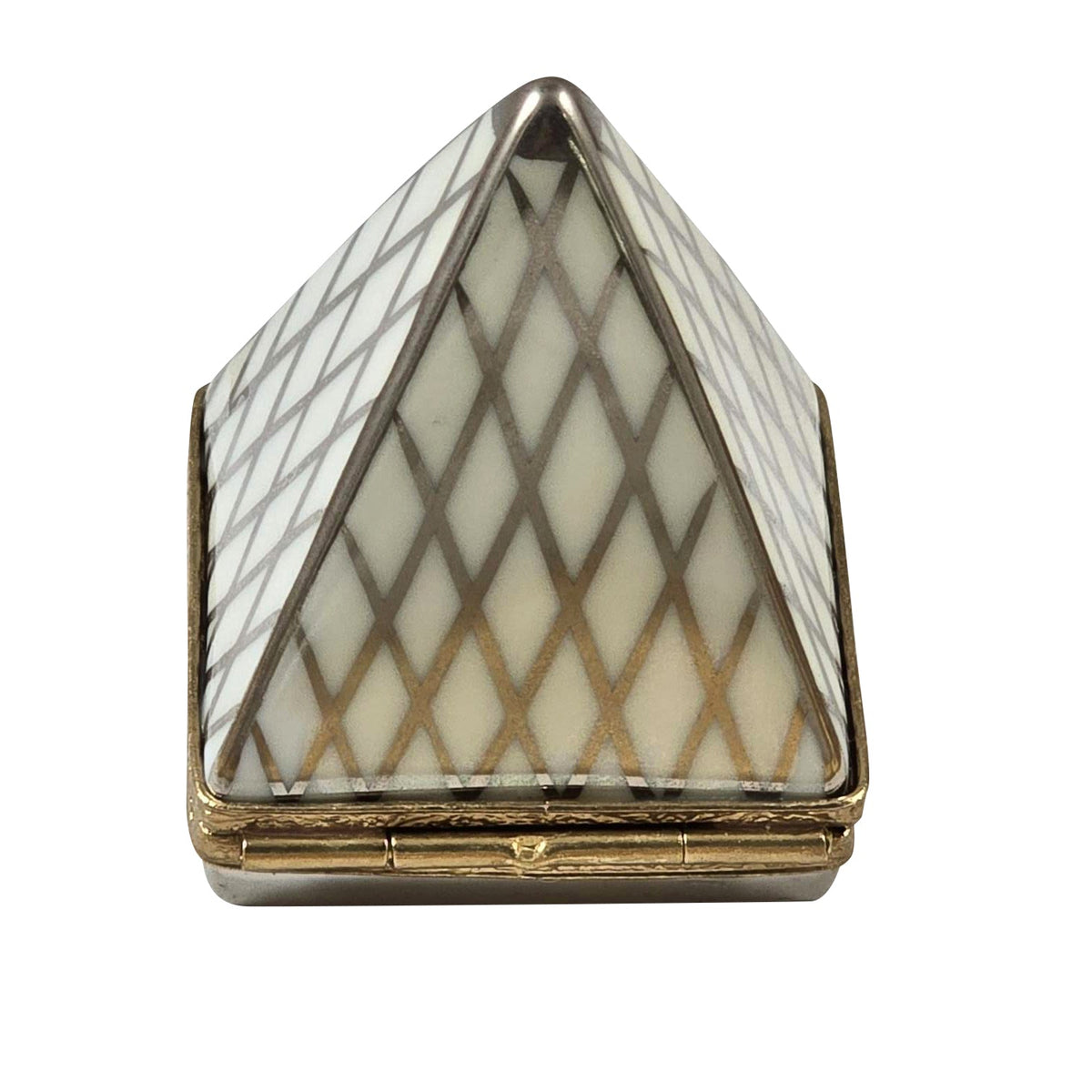 Louvre Pyramid Limoges Box Hand Painted French Gift, view 2