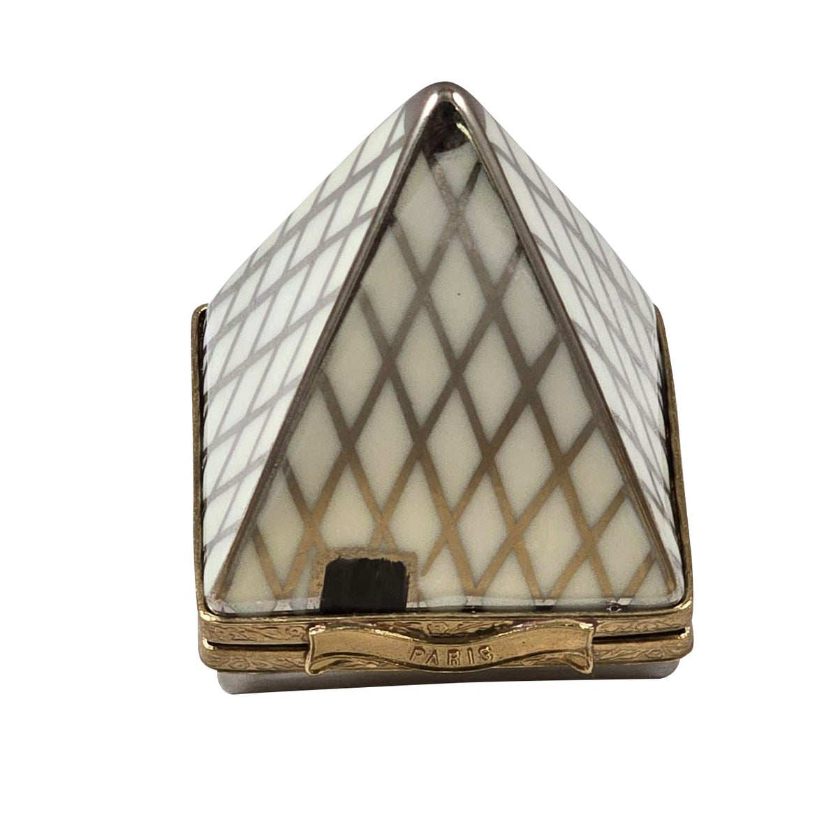 Louvre Pyramid Limoges Box Hand Painted French Gift, view 3