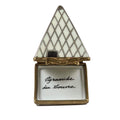 Louvre Pyramid Limoges Box Hand Painted French Gift, a hand-painted Limoges porcelain gift