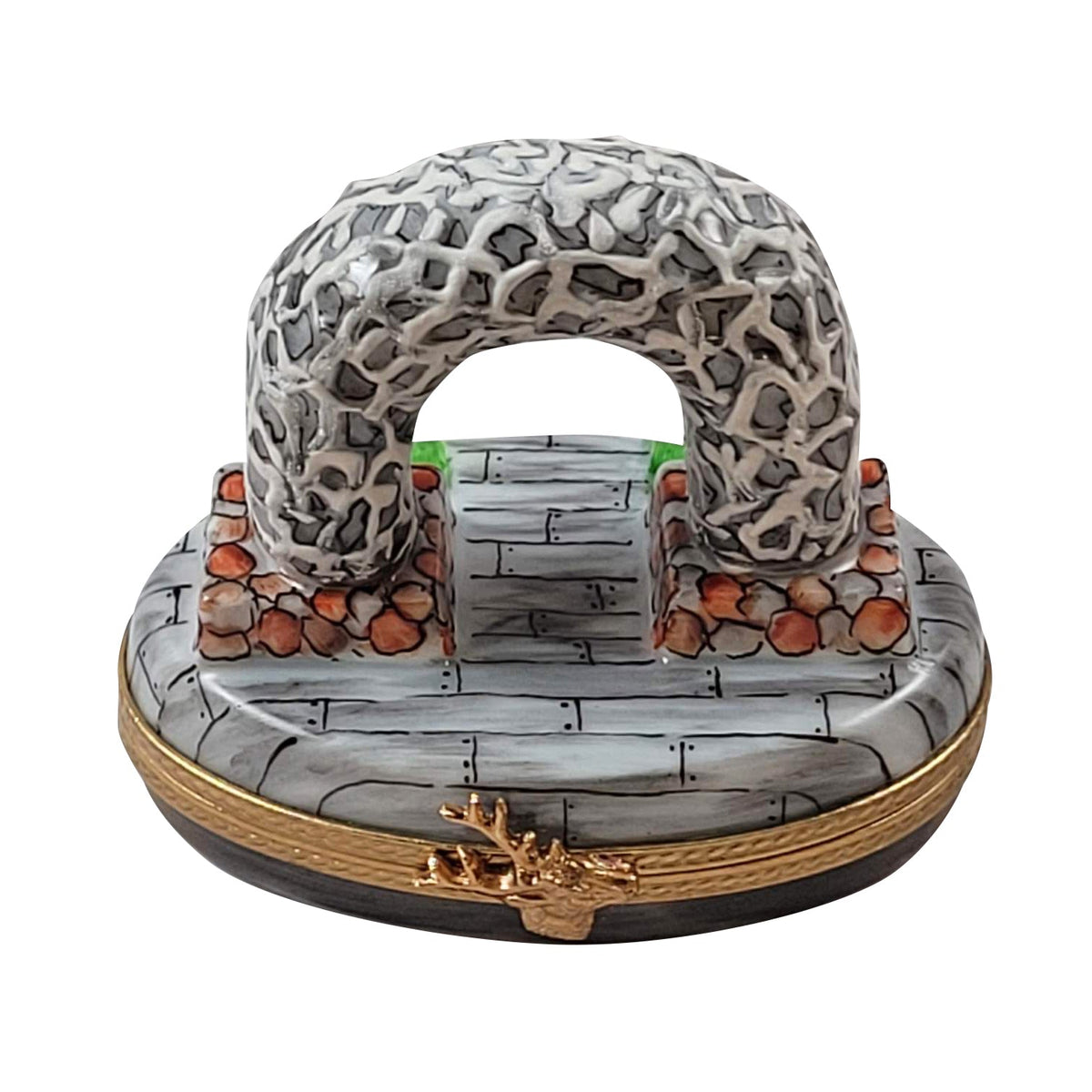 Genuine Rochard Antler Arch Jackson Hole WY Limoges box painted by hand in France, from Limoges Boutique