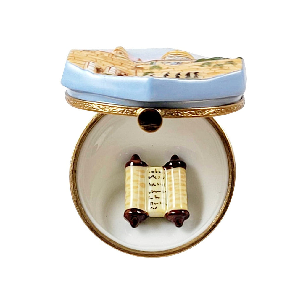 Jerusalem Wailing Wall With Removable Torah Limoges Box, view 2