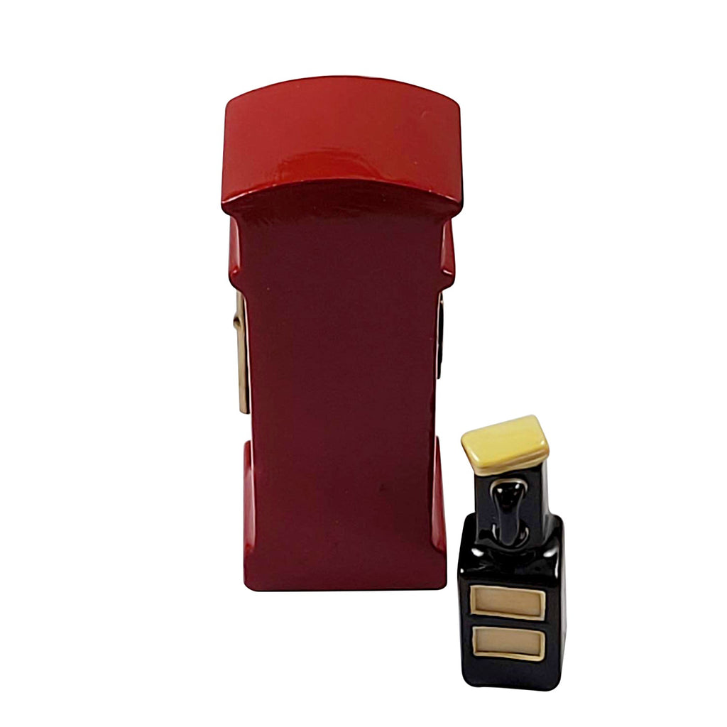 British Phone Booth Removable Phone Limoges Box Collectible, view 5