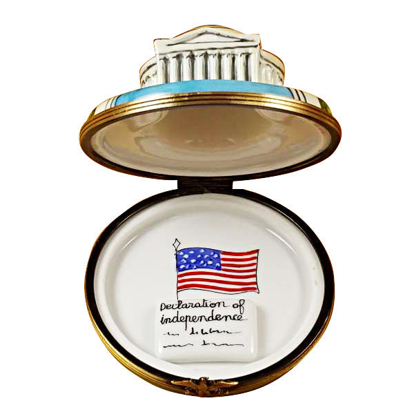 Jefferson Memorial with Removable Declaration of Independence Limoges Box, view 3