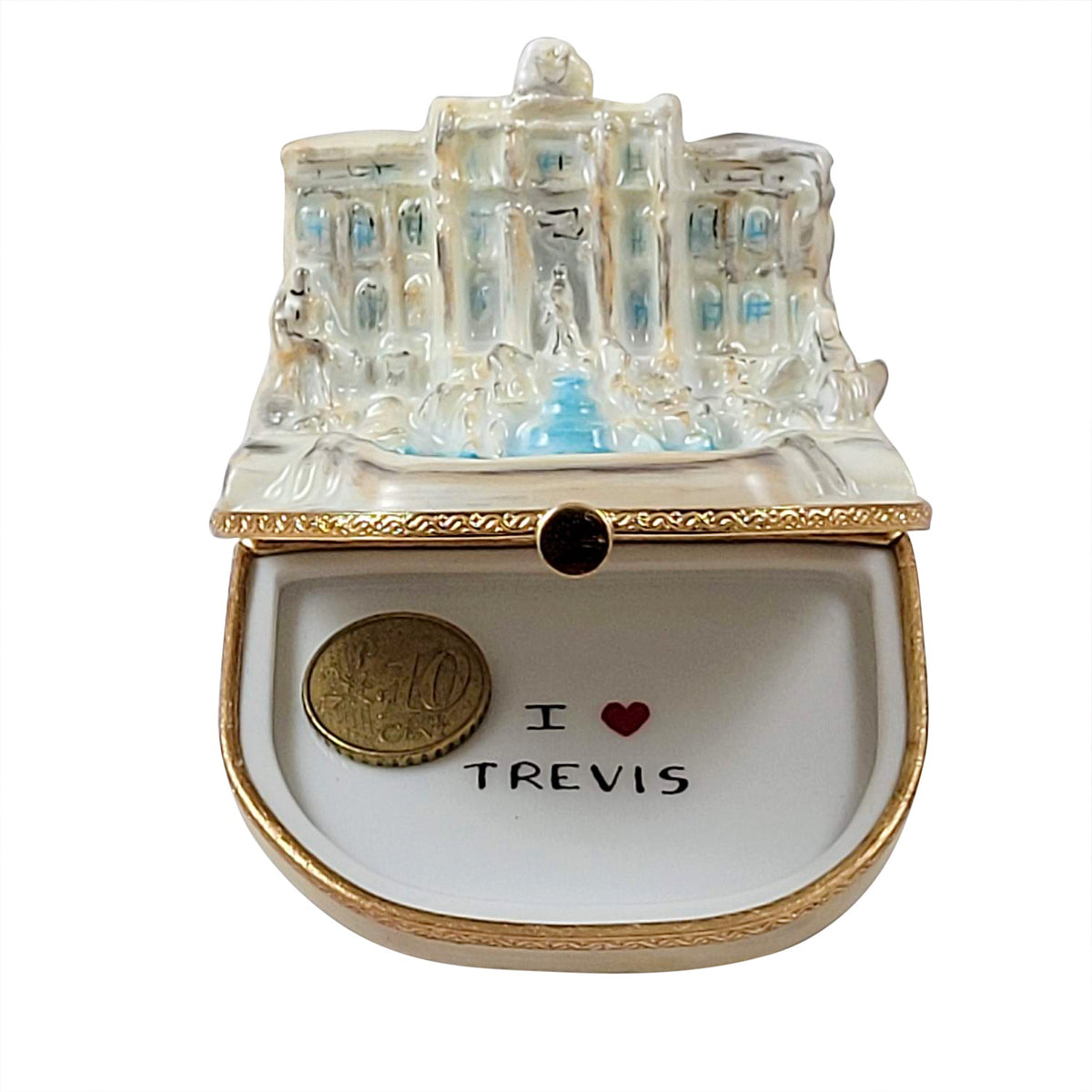 Trevi Fountain Rome Limoges Box, view 2