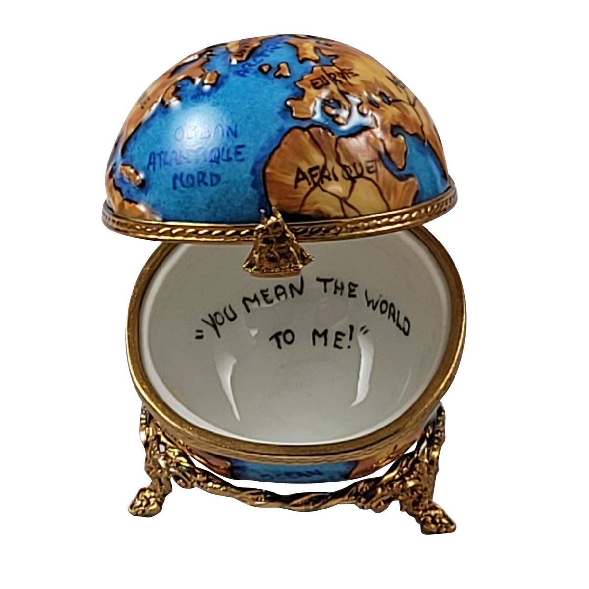 You Mean the World to Me World Globe Limoges Box Gift, view 2