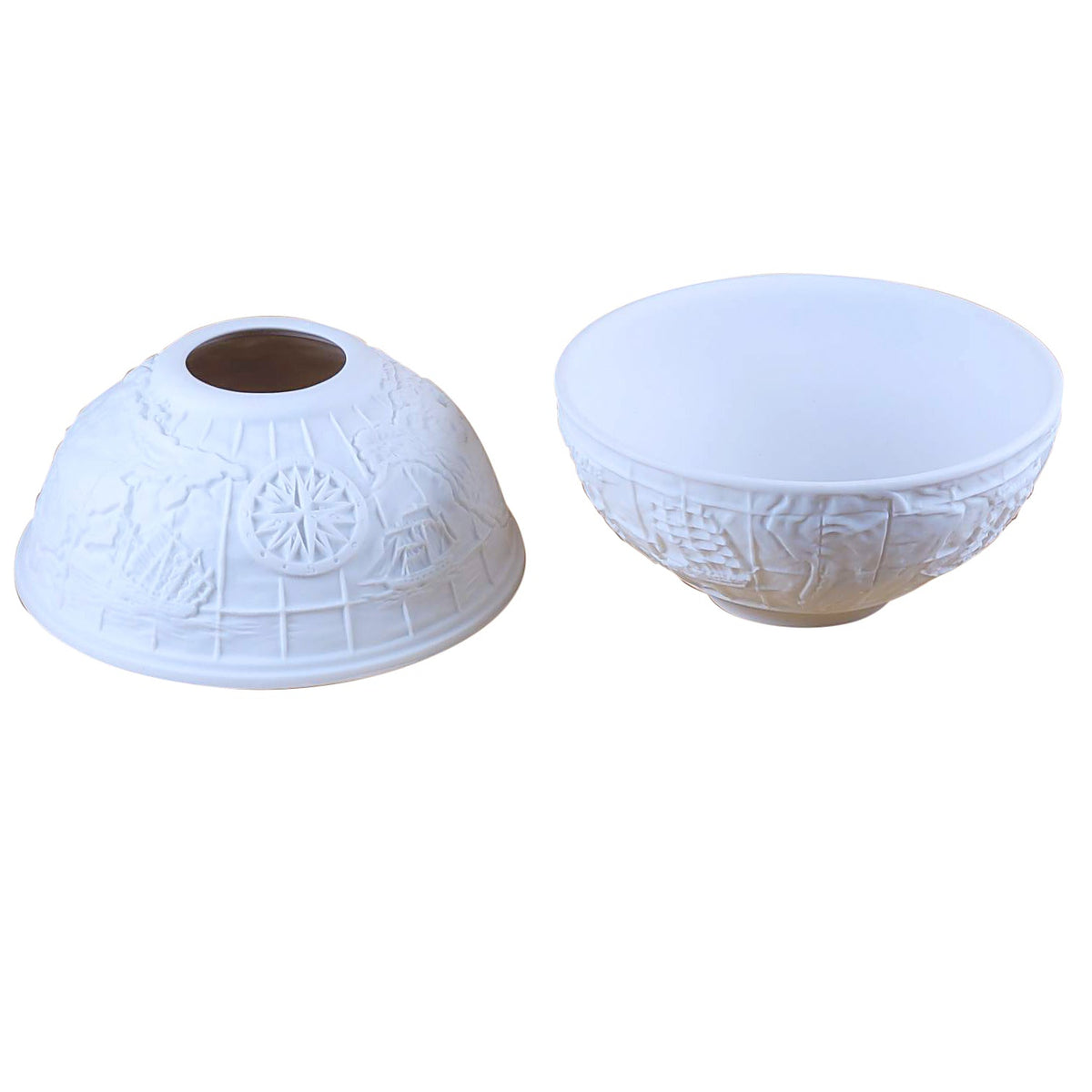 Map Votive Light Lithosphere Limoges Porcelain, view 4