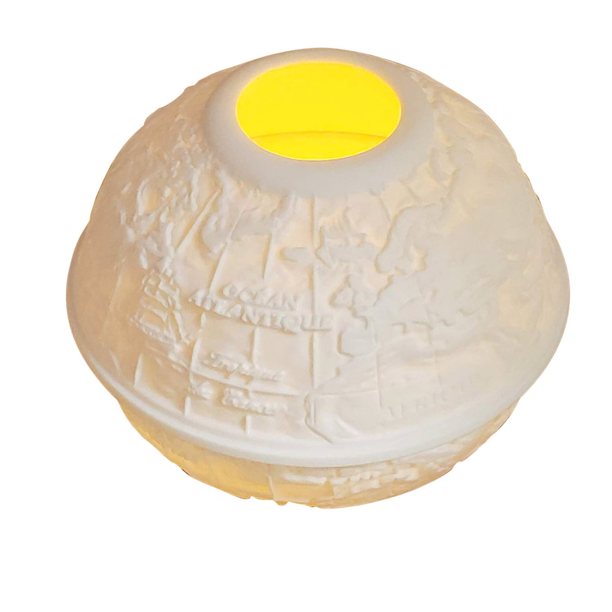 Map Votive Light Lithosphere Limoges Porcelain, view 2
