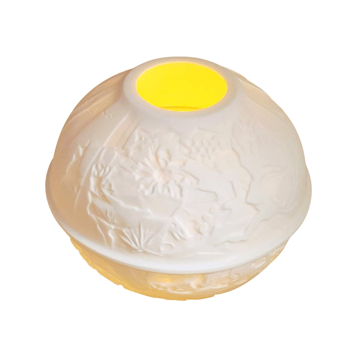 Sea (mer) Votive Light Lithosphere, a hand-painted Limoges porcelain gift