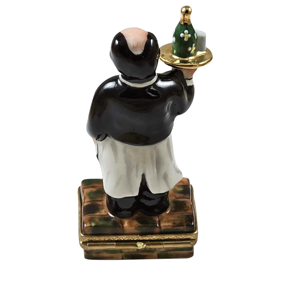 Sommelier Waiter w Bottle Rochard Limoges Box Figurine, view 3