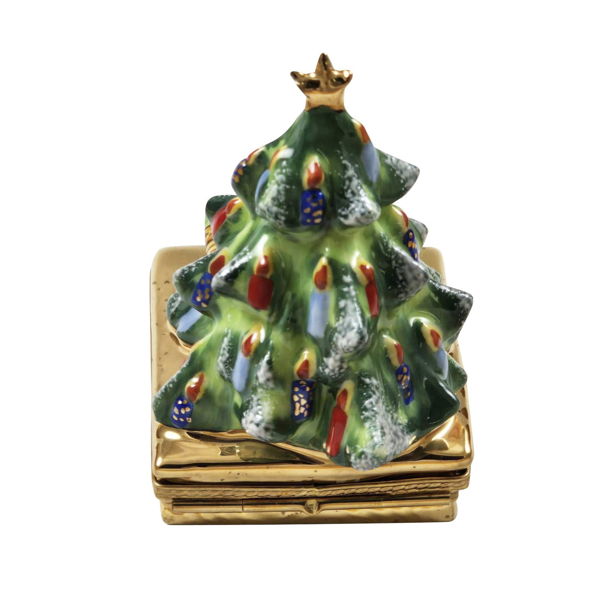 Christmas Tree w Manger Limoges Box, view 3