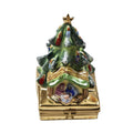 Christmas Tree w Manger Limoges Box, a hand-painted Limoges porcelain gift
