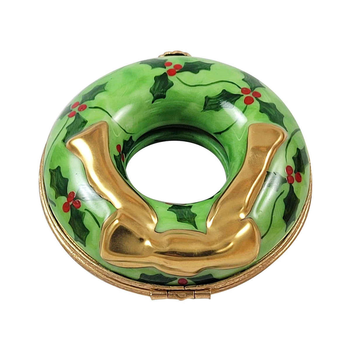 Christmas Wreath Limoges Box for Holiday Decor, view 3