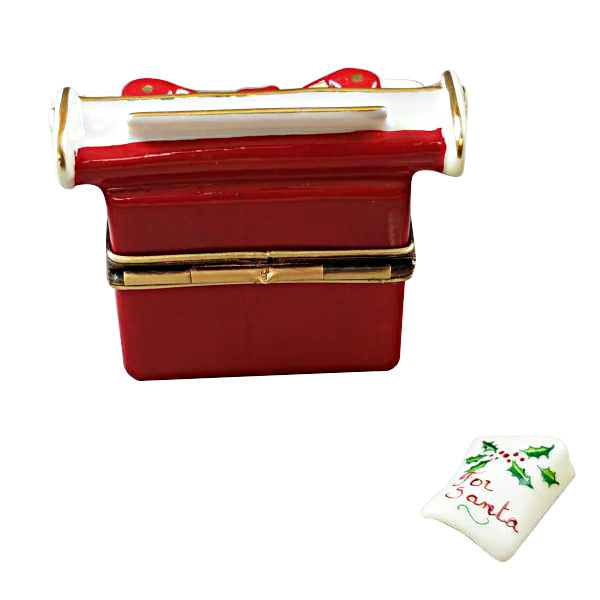 Christmas Typewriter with Letter Limoges Box Ornament, view 4