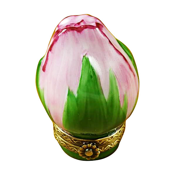 Mini Pink Rosebud Limoges Box Gift, a hand-painted Limoges porcelain gift