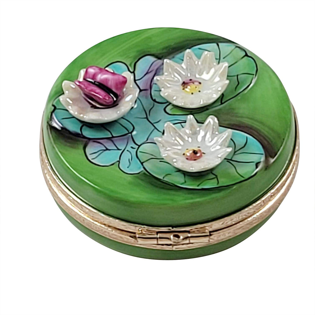 White Water Lilies Limoges Box, view 3