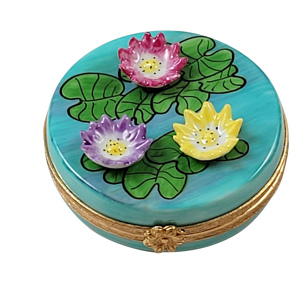 Monet's Water Lilies Limoges Box, a hand-painted Limoges porcelain gift