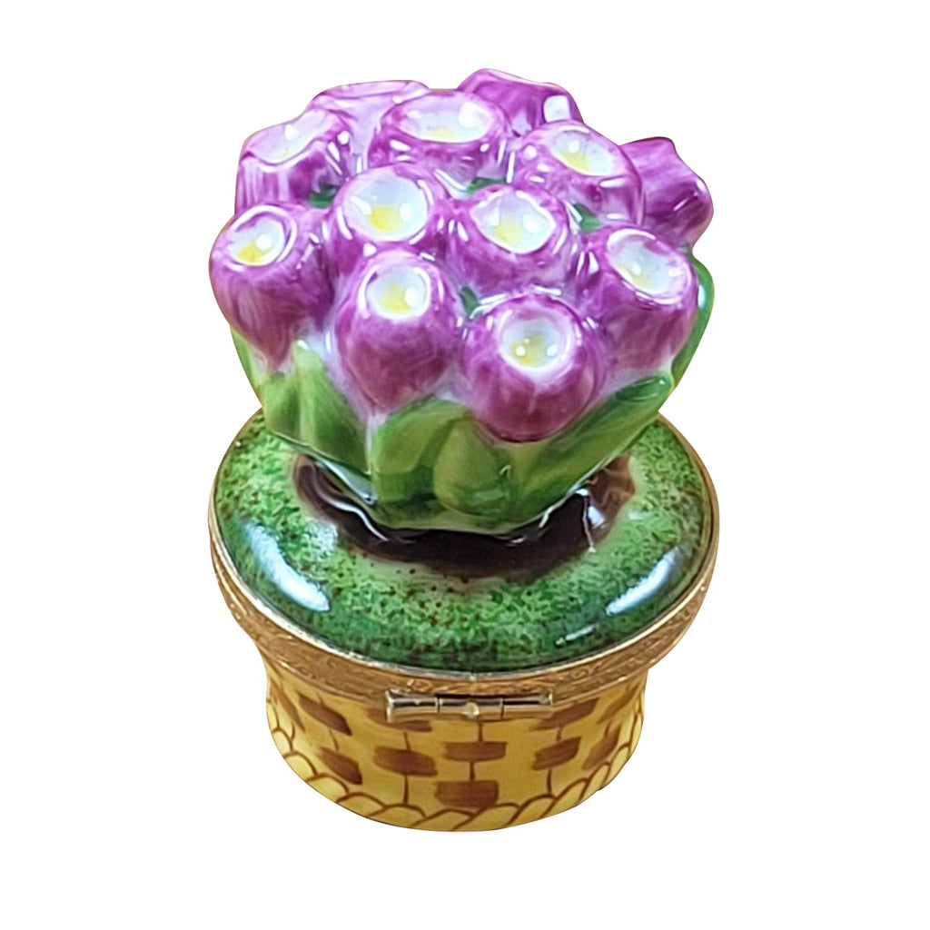 Flowers and Pot Limoges Box Gift for Collectors, view 3