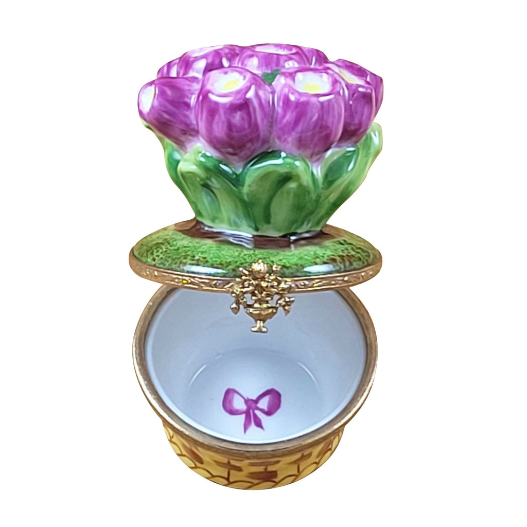 Flowers and Pot Limoges Box Gift for Collectors, view 2
