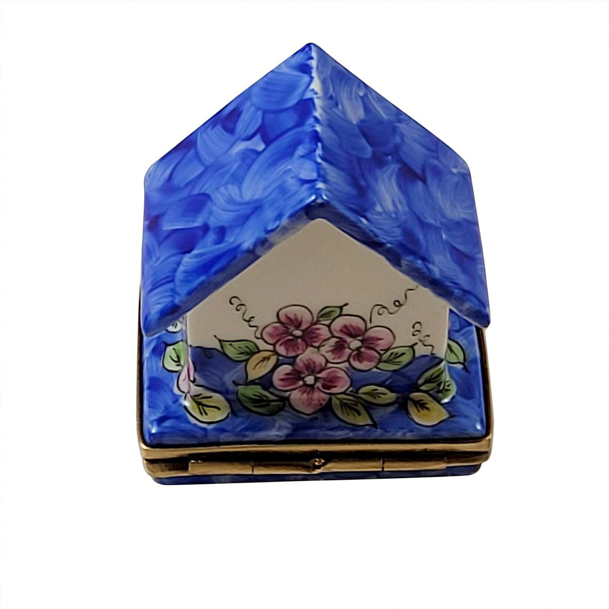 Blue Bird in Birdhouse Limoges Box, view 3