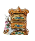 Genuine Rabbit Dresser Limoges box painted by hand in France, from Limoges Boutique