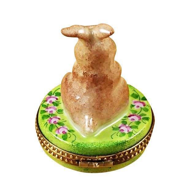 Treasured French collectible: Rabbit with Carrot Limoges box, painted by hand