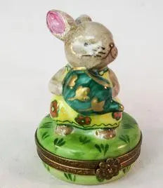 Rabbit Watering Can Porcelain Limoges Porcelain Art Object Limoges, view 2