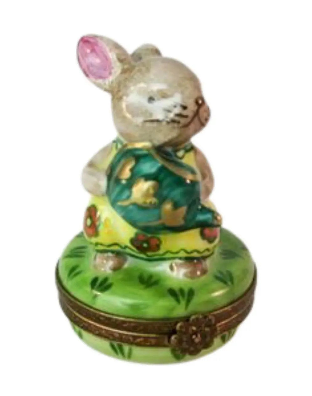 Rabbit Watering Can Porcelain Limoges Porcelain Art Object Limoges, view 3