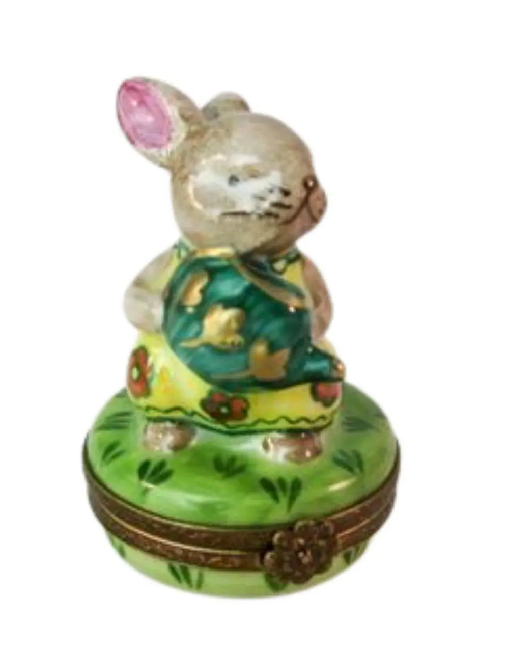 Rabbit Watering Can Porcelain Limoges Porcelain Art Object Limoges, a hand-painted Limoges porcelain gift