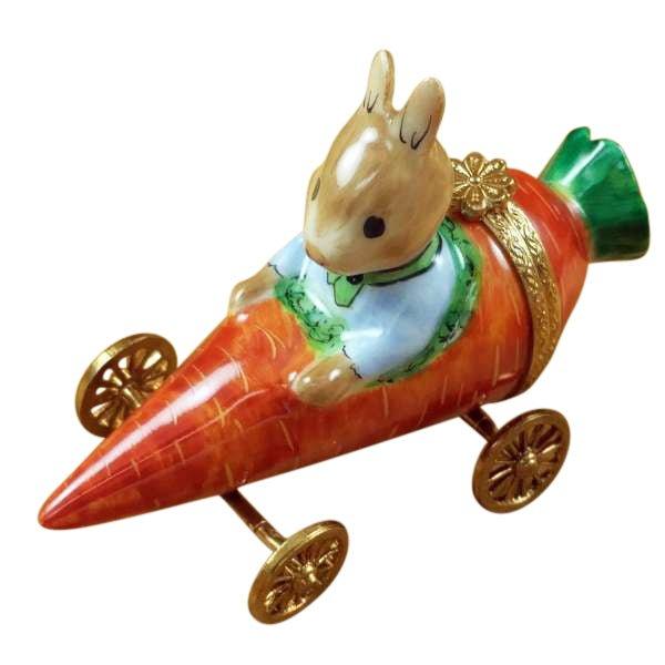Rabbit in Carrot Car Limoges box, an heirloom-quality piece for collectors