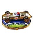 Authentic Rochard Race Car Blue Base Online Limoges box, hand-painted in France, from Limoges Boutique