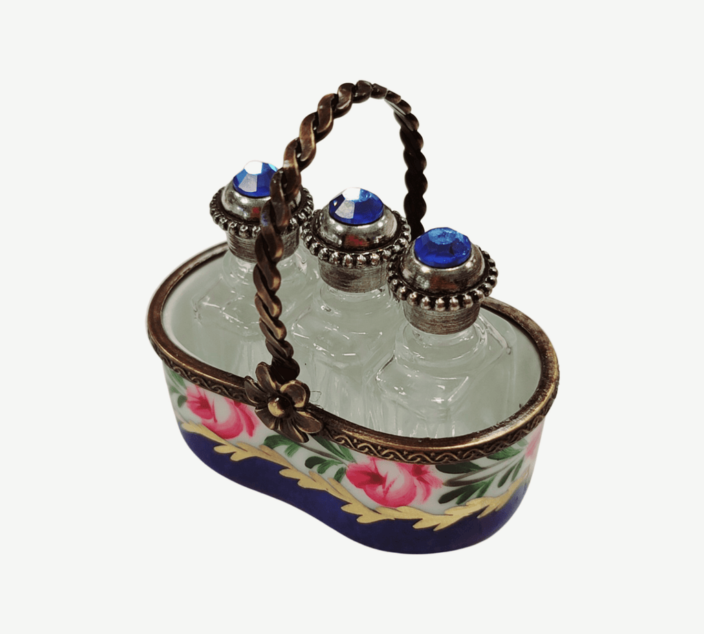 A thoughtful gift for Francophiles: the 3 Perfumes in Basket Blue Limoges box