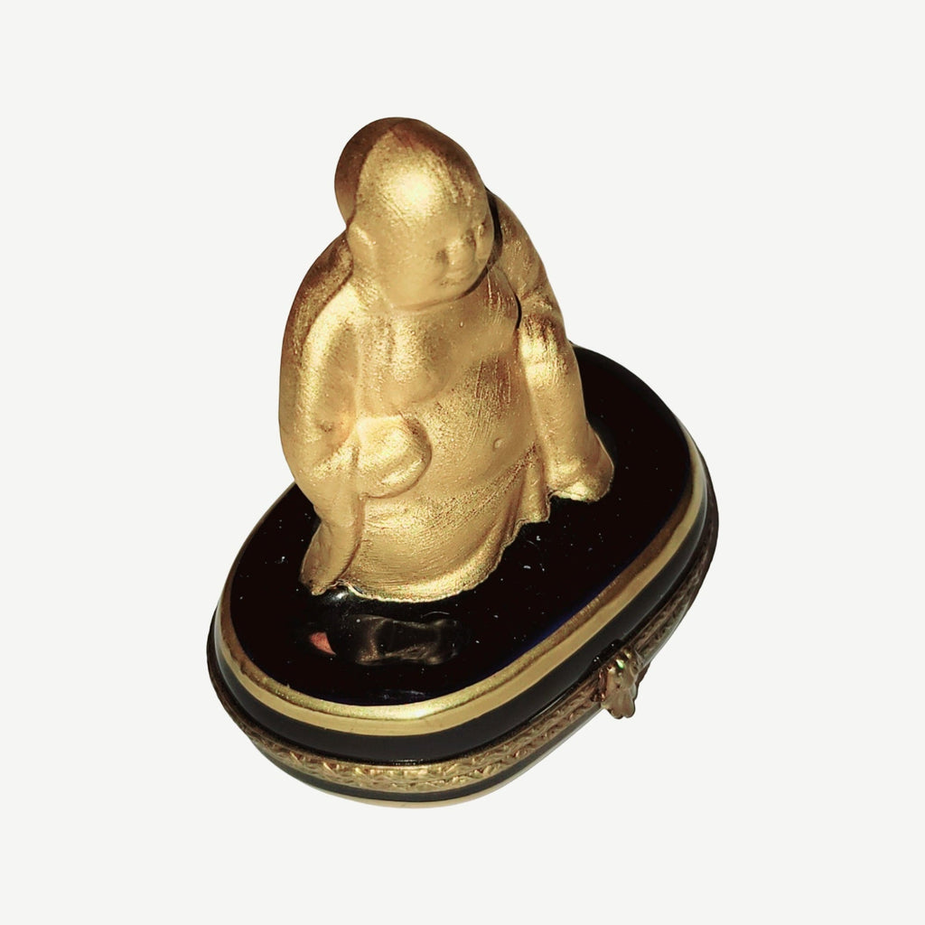 Gold Cobalt Buddha Rochard Limoges Box Gift Idea, view 4