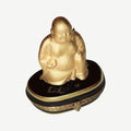 Gold Cobalt Buddha Rochard Limoges Box Gift Idea, a hand-painted Limoges porcelain gift