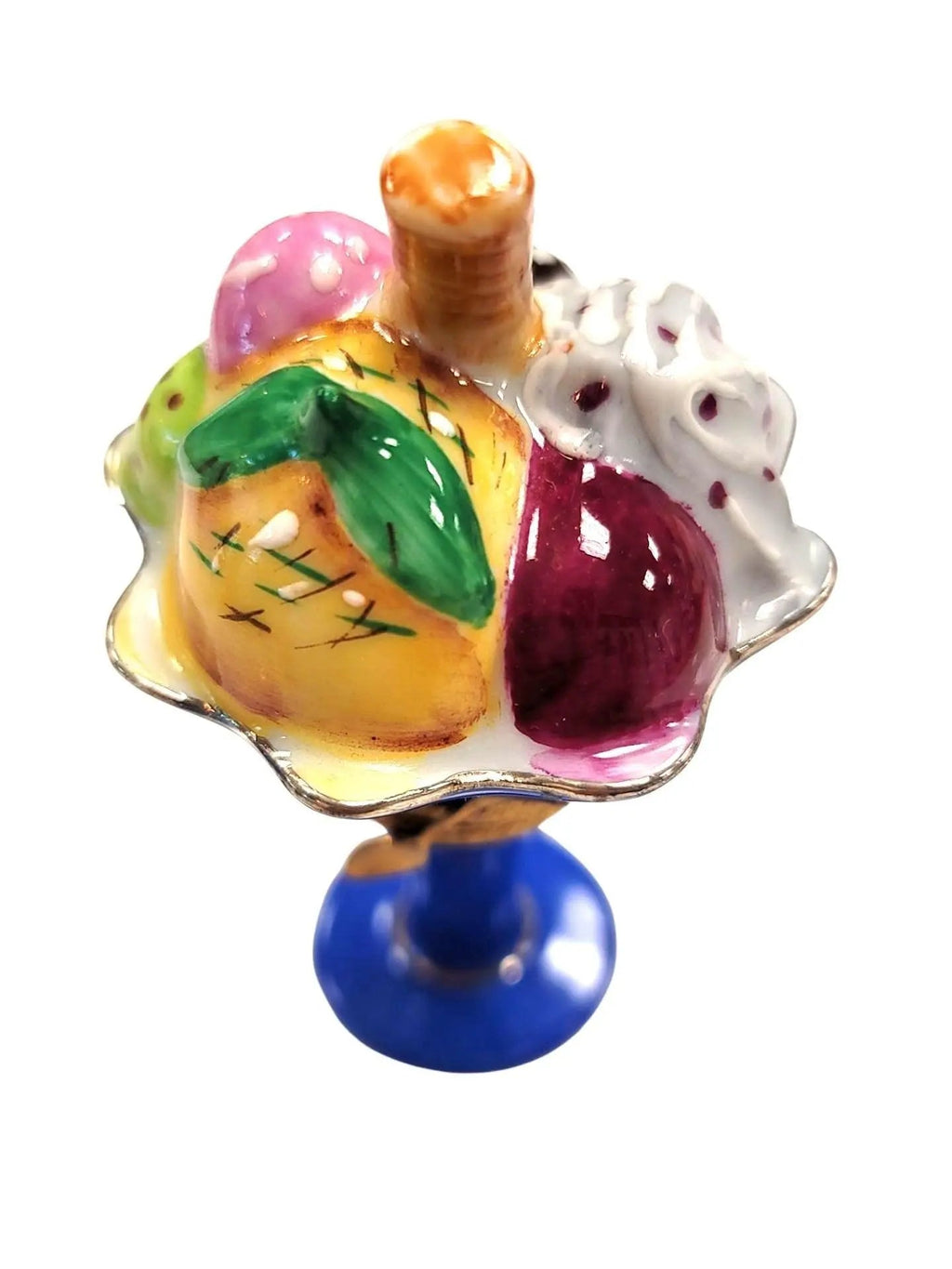 Ice Cream Sunday w Fruit Limoges Box Figurine, view 3