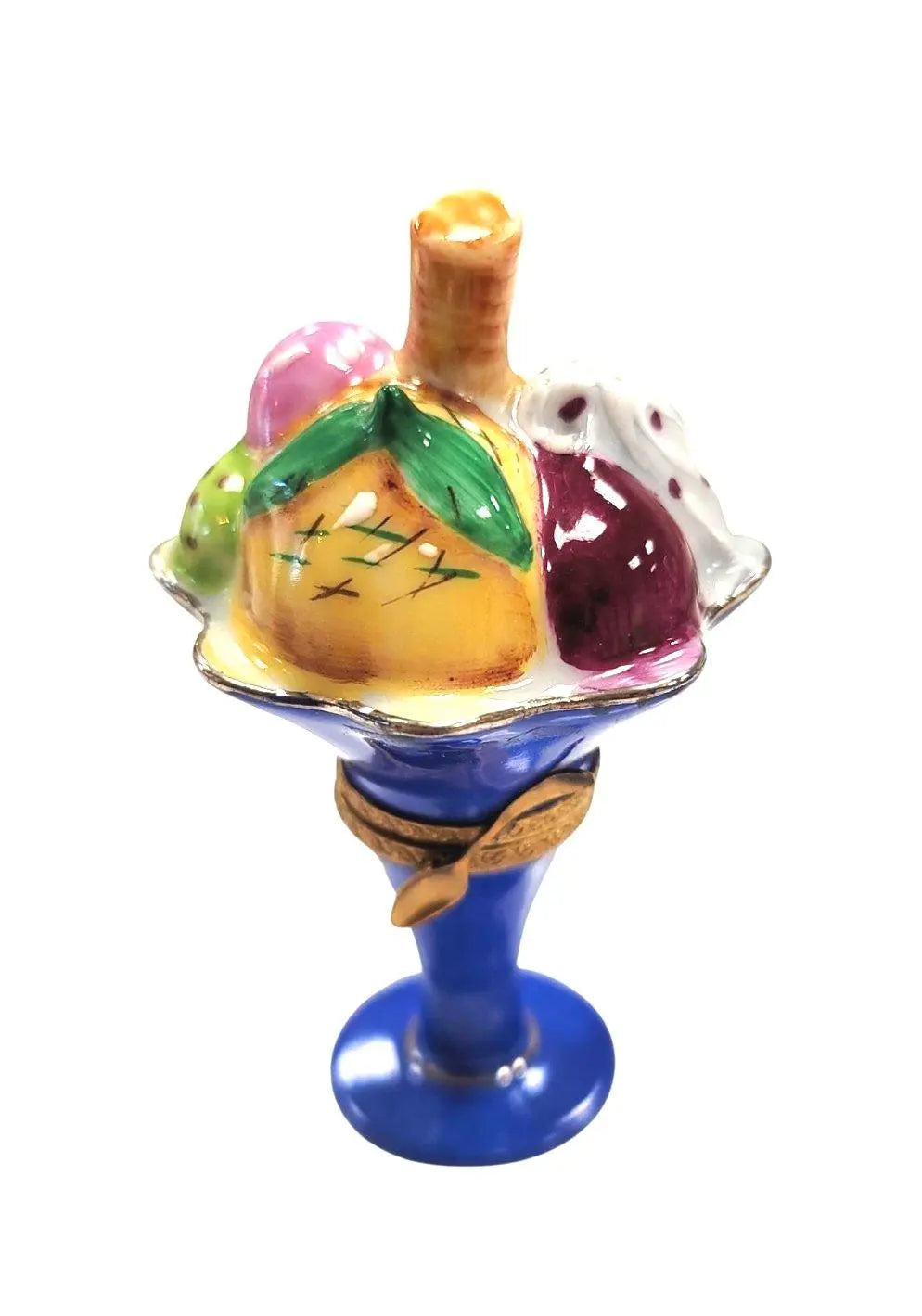 Ice Cream Sunday w Fruit Limoges Box Figurine, view 7