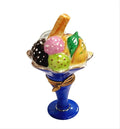 Ice Cream Sunday w Fruit Limoges Box Figurine, a hand-painted Limoges porcelain gift