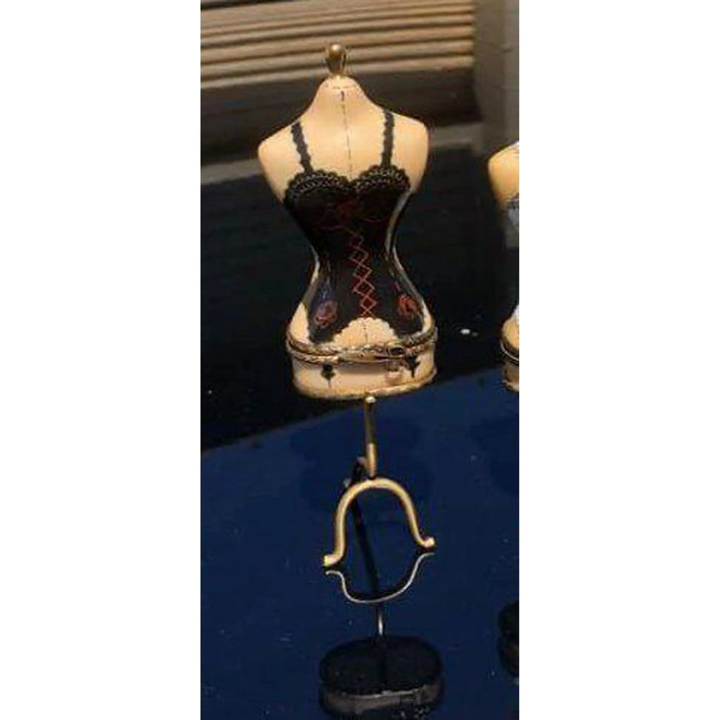 Sexy Black Lingerie Mannequin Limoges Box, view 3