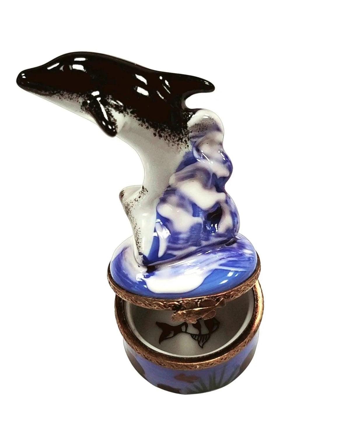 Smaller Dolphin Retired Limoges Box Figurine Keepsake, view 3