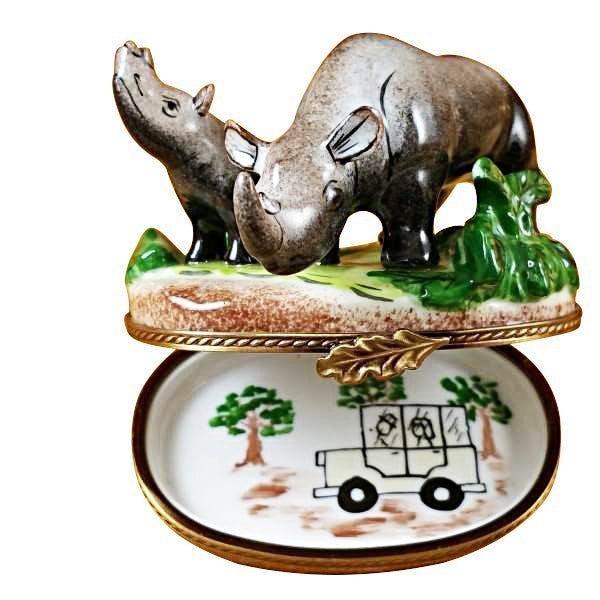 The Rhino and Baby, a Limoges keepsake with true French charm