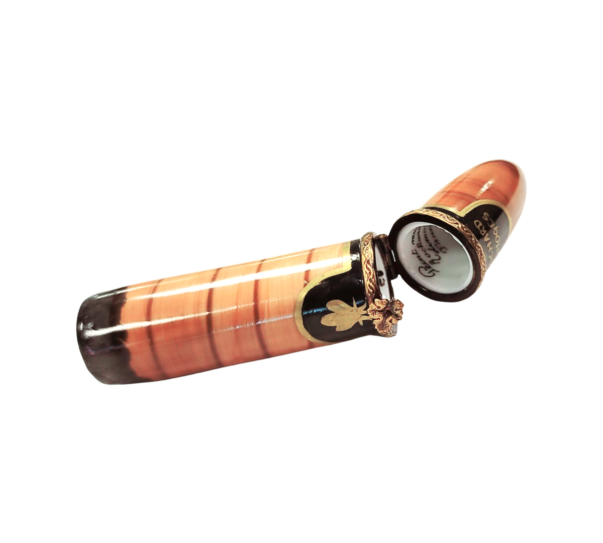Fine French craftsmanship on the Single Cigar for Aficionados Limoges box, painted by hand