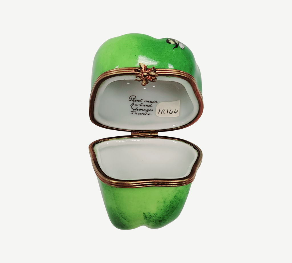 Rochard Green Pepper w Bee Porcelain Limoges Box Collectible, view 2