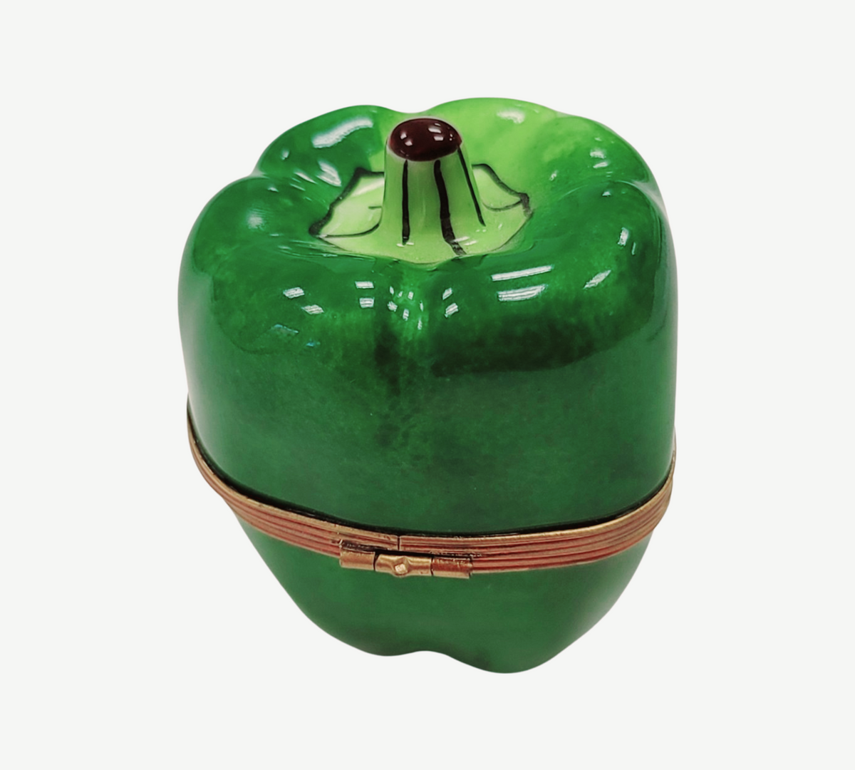 Rochard Green Pepper w Bee Porcelain Limoges Box Collectible, view 4