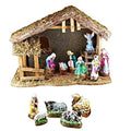 Rochard Twelve Piece Nativity Set Limoges Box Figurine, a hand-painted Limoges porcelain gift