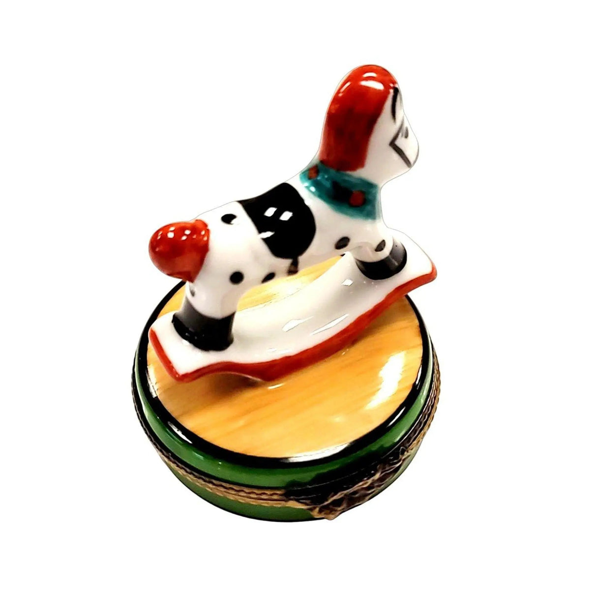 Limoges Boutique presents the Rocking Horse Christmas, a genuine Limoges box painted by hand in France