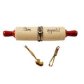 Authentic Rochard Rolling Pin with Utensils Limoges box, hand-painted in France, from Limoges Boutique