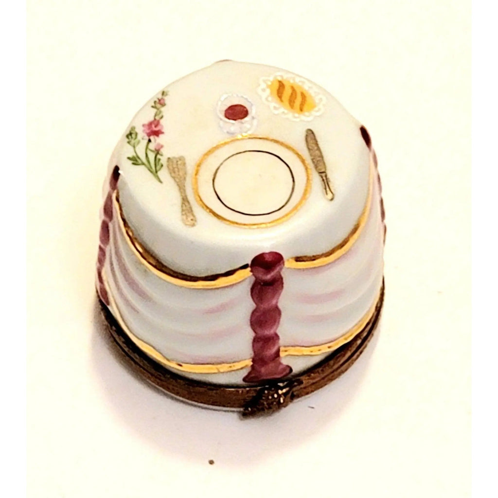 Genuine Romantic Table Limoges box painted by hand in France, from Limoges Boutique