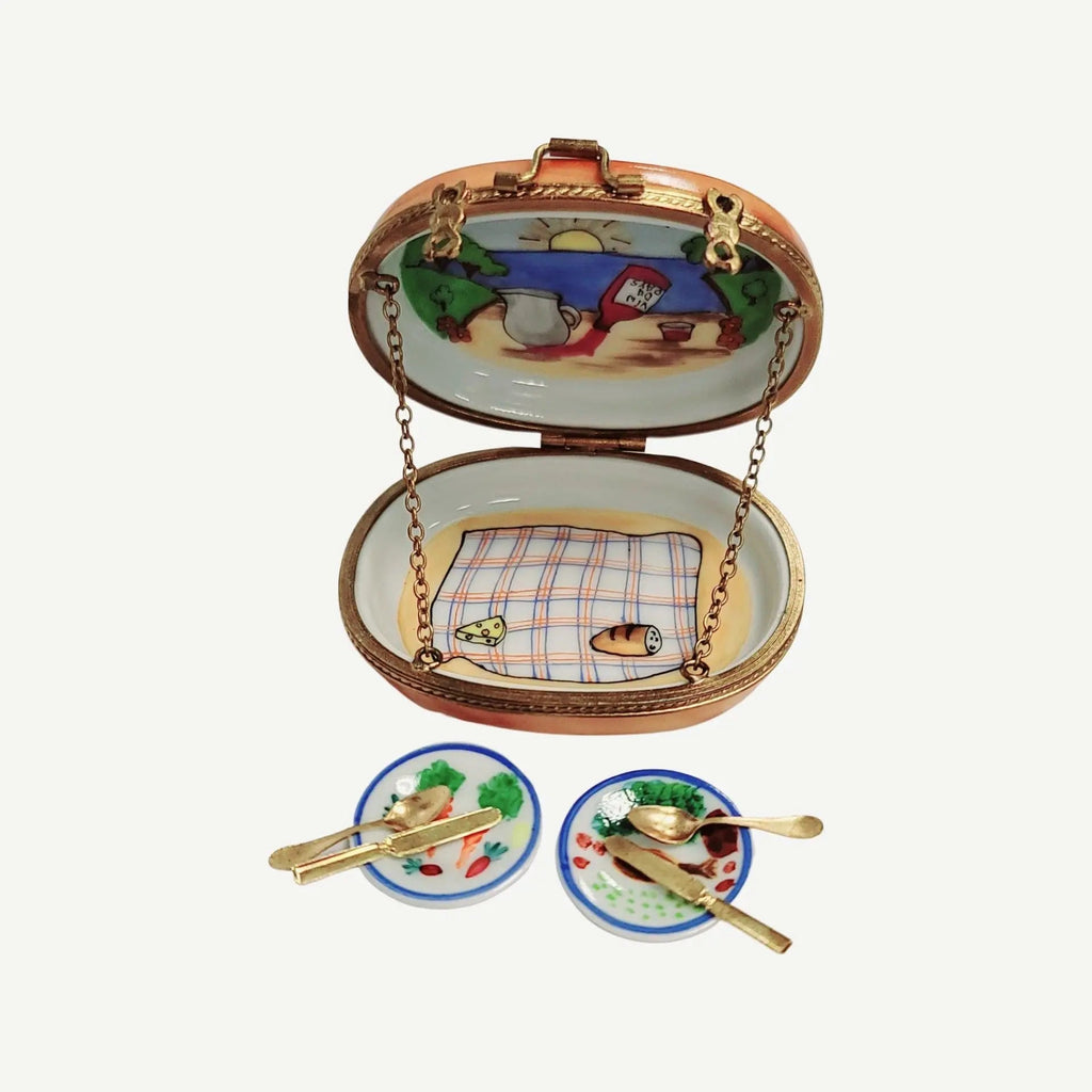Romantic Picnic for Two Limoges Box Figurine Gift, view 9
