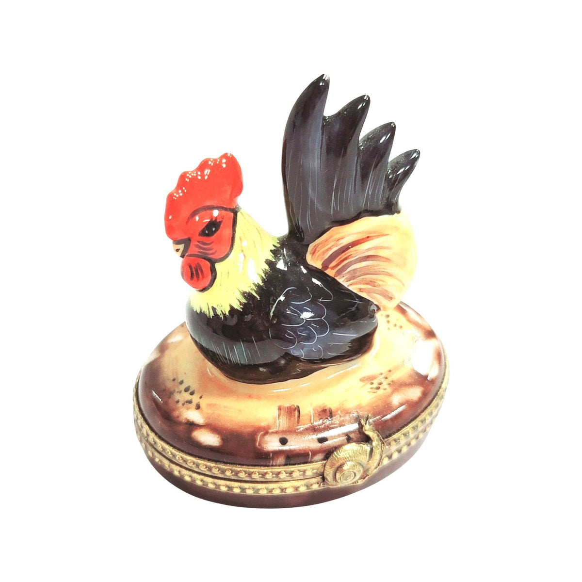 Rooster Nest Limoges Box for Nature Lovers, a hand-painted Limoges porcelain gift