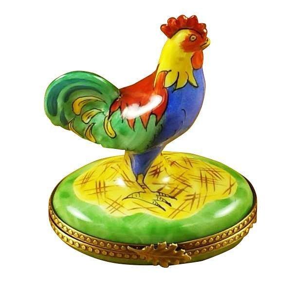 Rooster Limoges Box for Collectors, a hand-painted Limoges porcelain gift