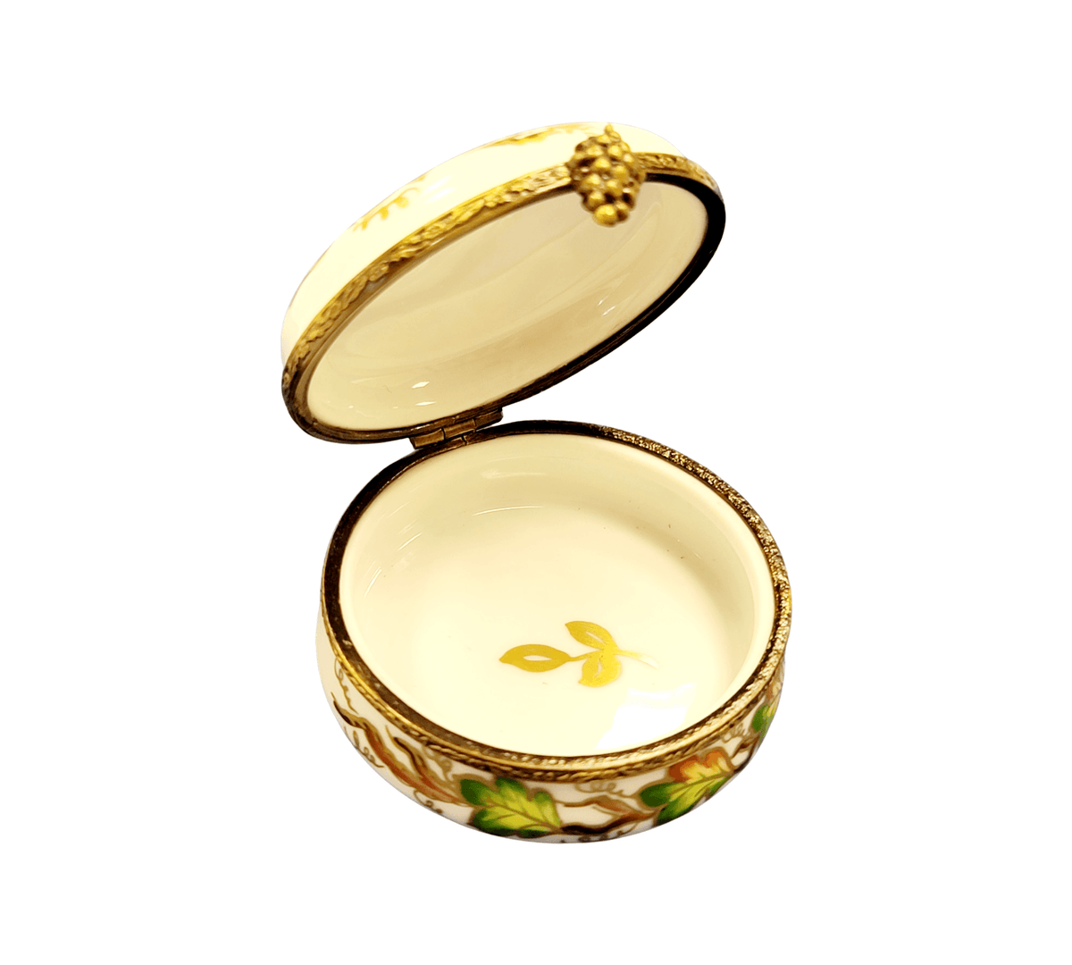 Round W Grapes Limoges Box for Collectors, view 2